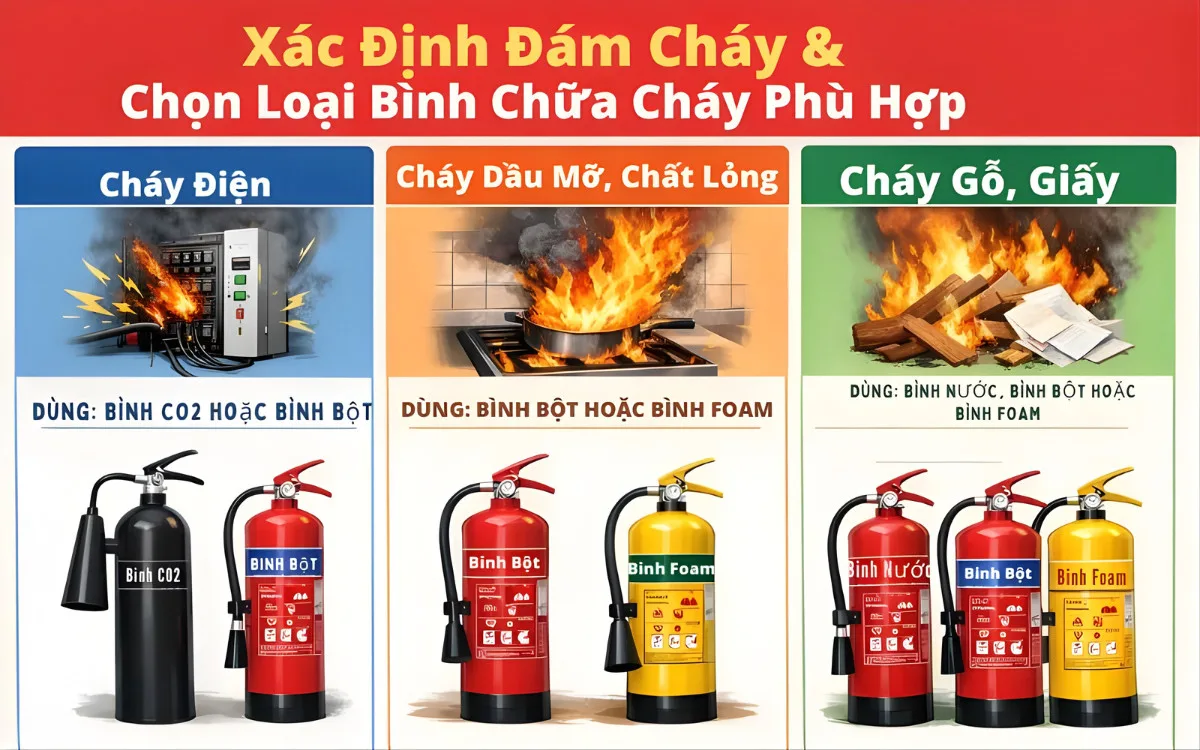 cách sử dụng bình chữa cháy