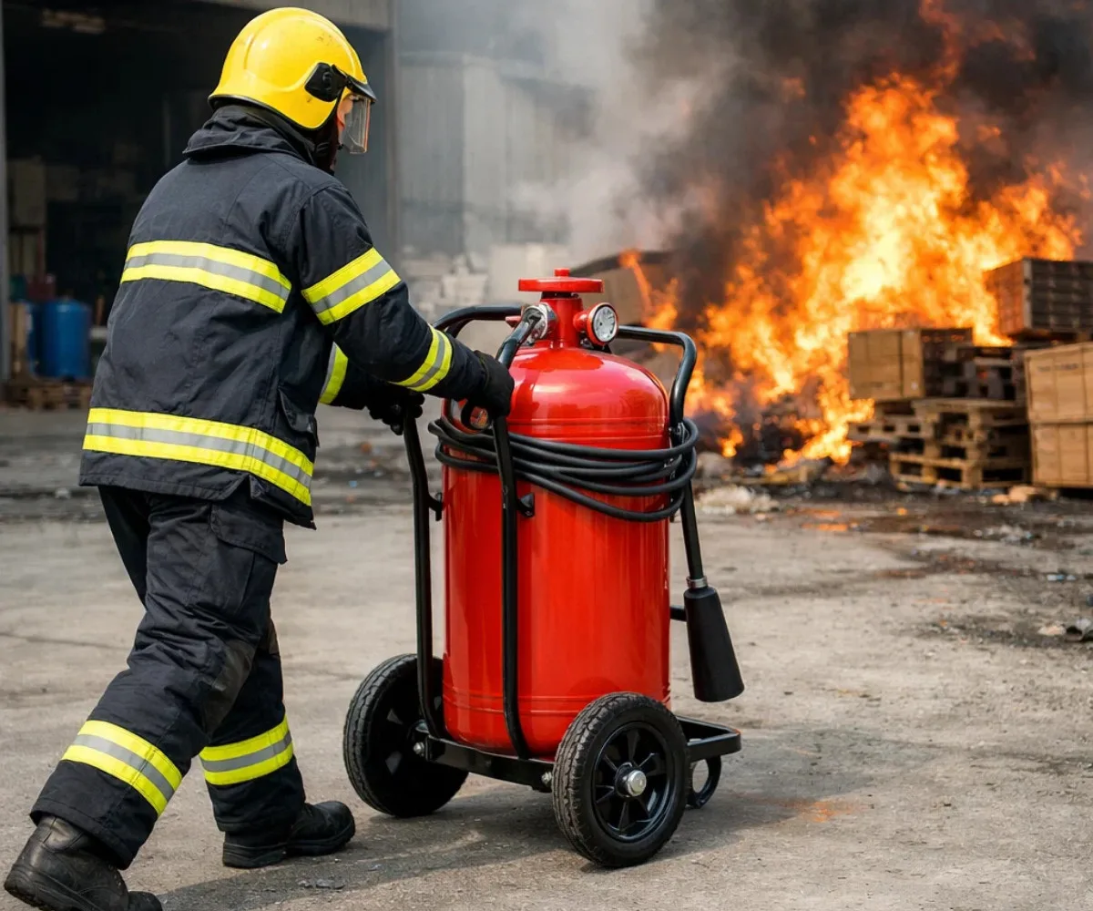 cách sử dụng bình chữa cháy bột