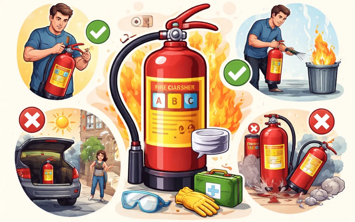 cách sử dụng bình chữa cháy bột