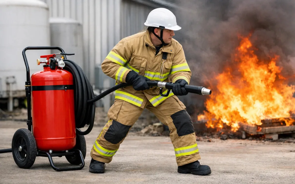 cách sử dụng bình chữa cháy bột