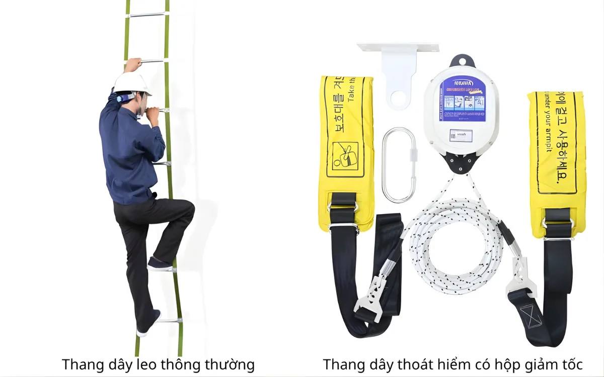 cách sử dụng thang dây