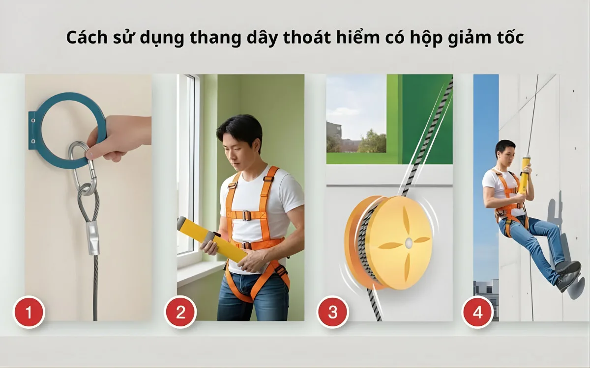 cách sử dụng thang dây