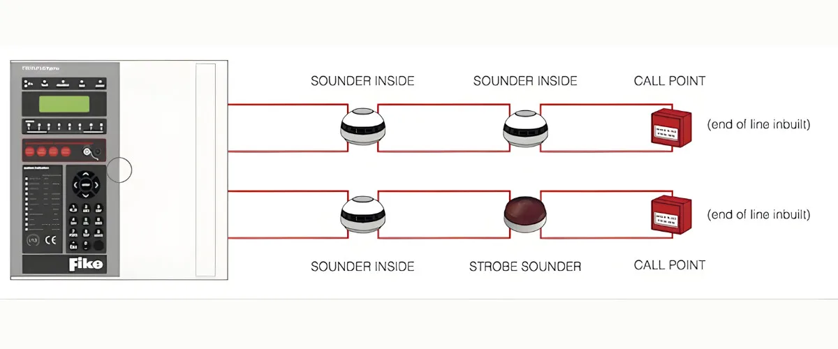 sơ đồ đấu dây đầu báo khói