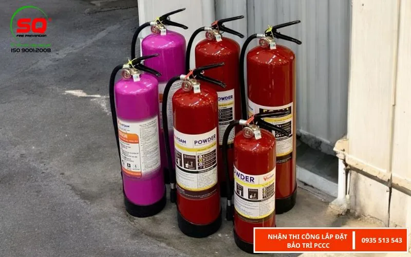 bình chữa cháy cho xe tải