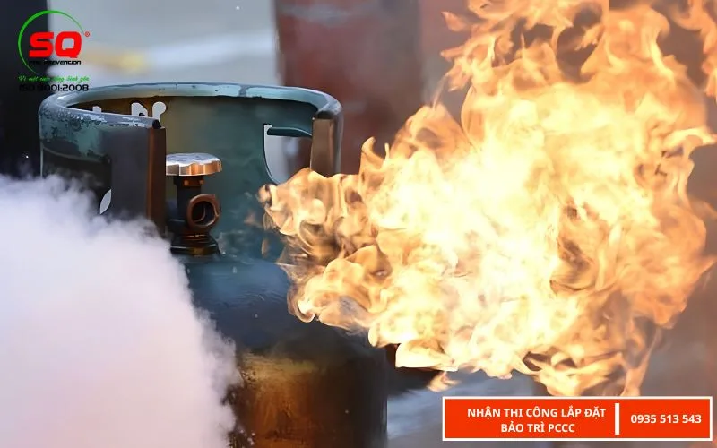 cách dập lửa bình ga