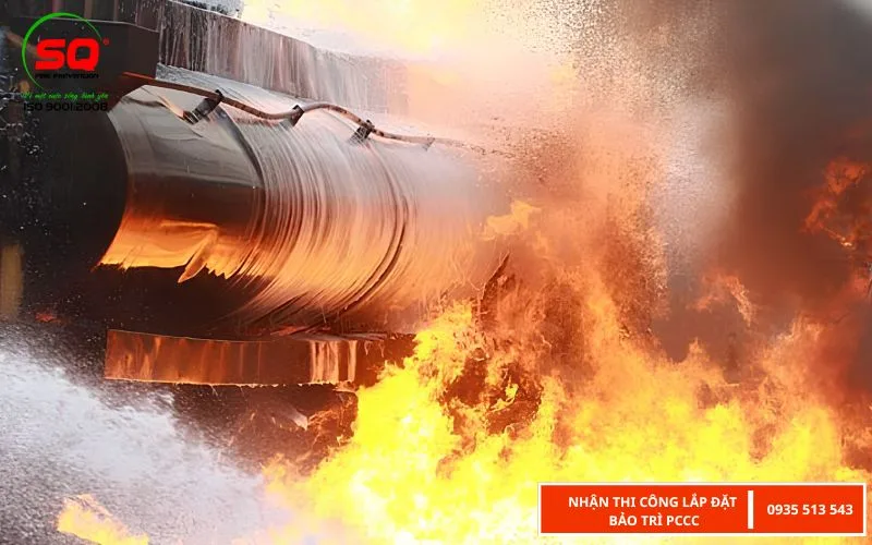 cách dập tắt đám cháy xăng dầu