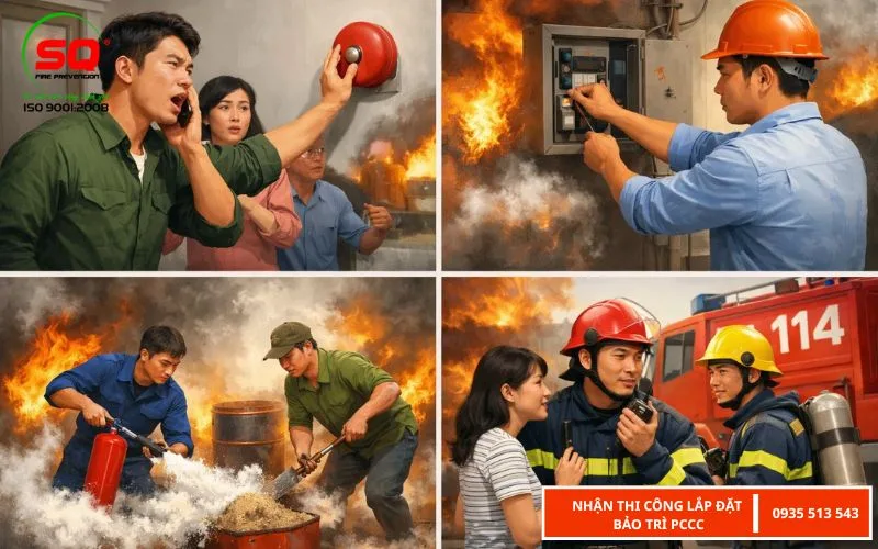 cách dập tắt đám cháy xăng dầu