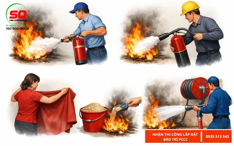 quy trình xử lý khi có cháy xảy ra