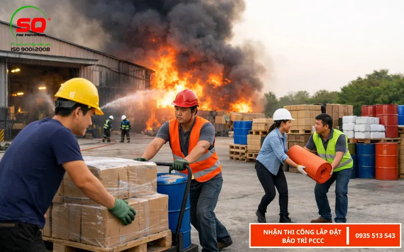 quy trình xử lý khi có cháy xảy ra