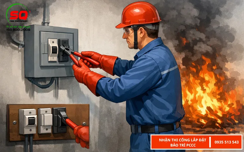 quy trình xử lý khi có cháy xảy ra